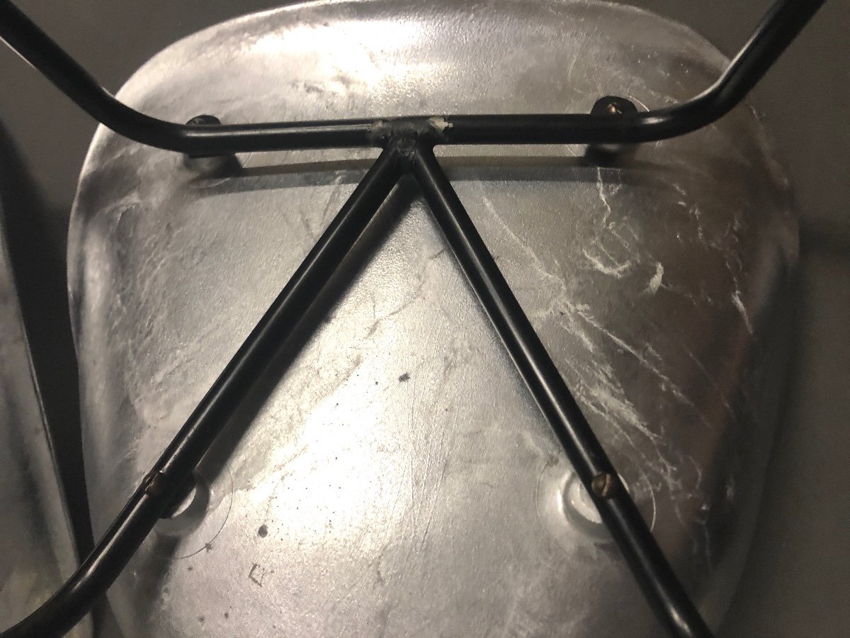 Pierre Guariche 1926-1995 Rare Pair Of Aluminum Barrel Chairs Steiner Edition Chair-photo-3