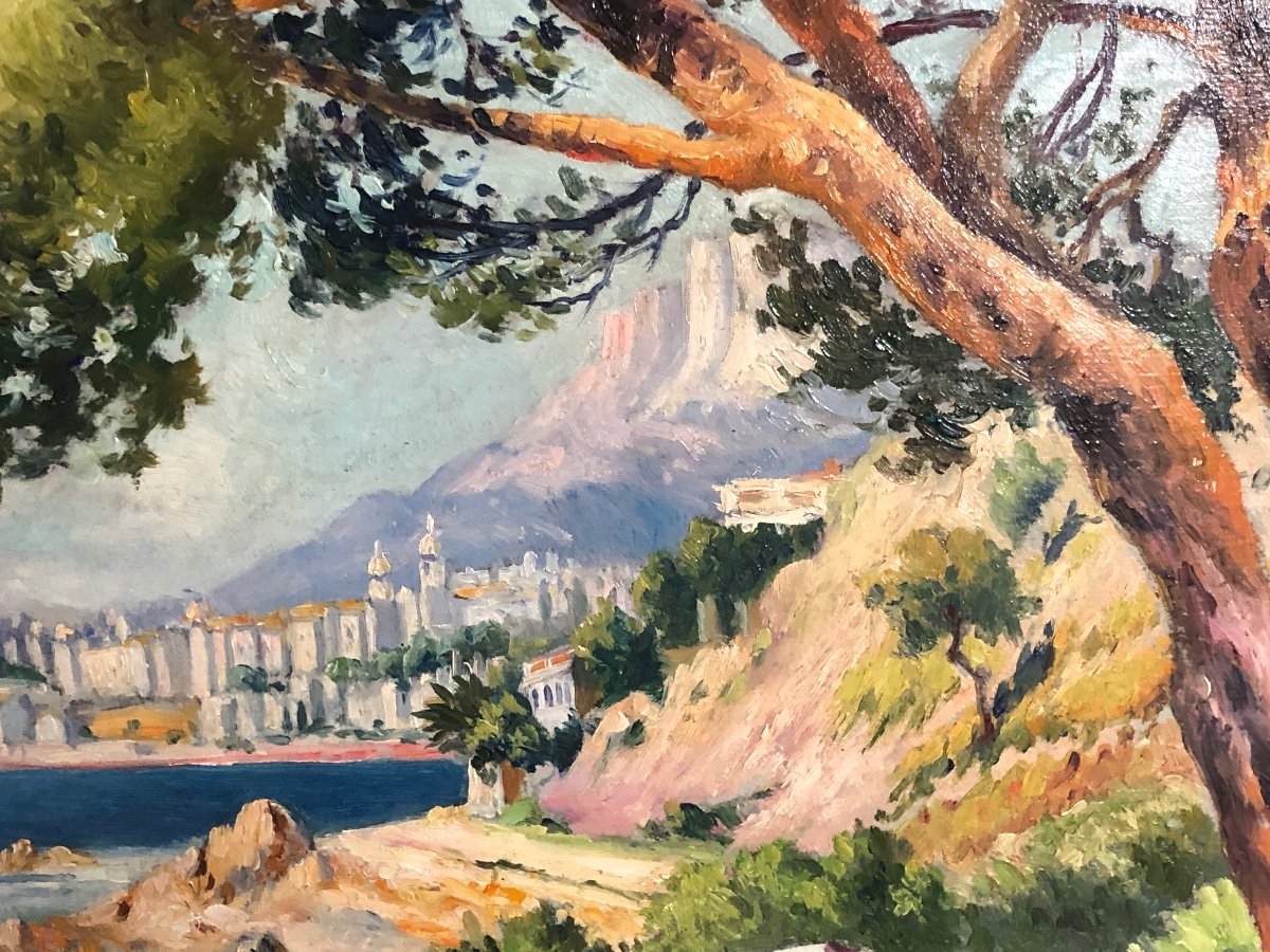 Oil On Panel Signed (?) Southern Landscape-photo-1