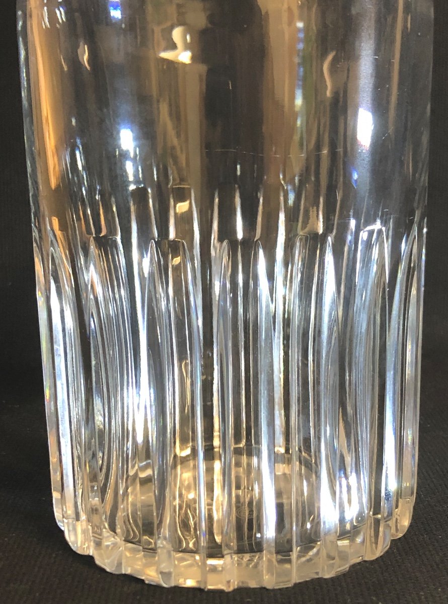 Baccarat Carafe Whiskey Flask Model Rotary Sign And In Very Good Condition Crystal-photo-2