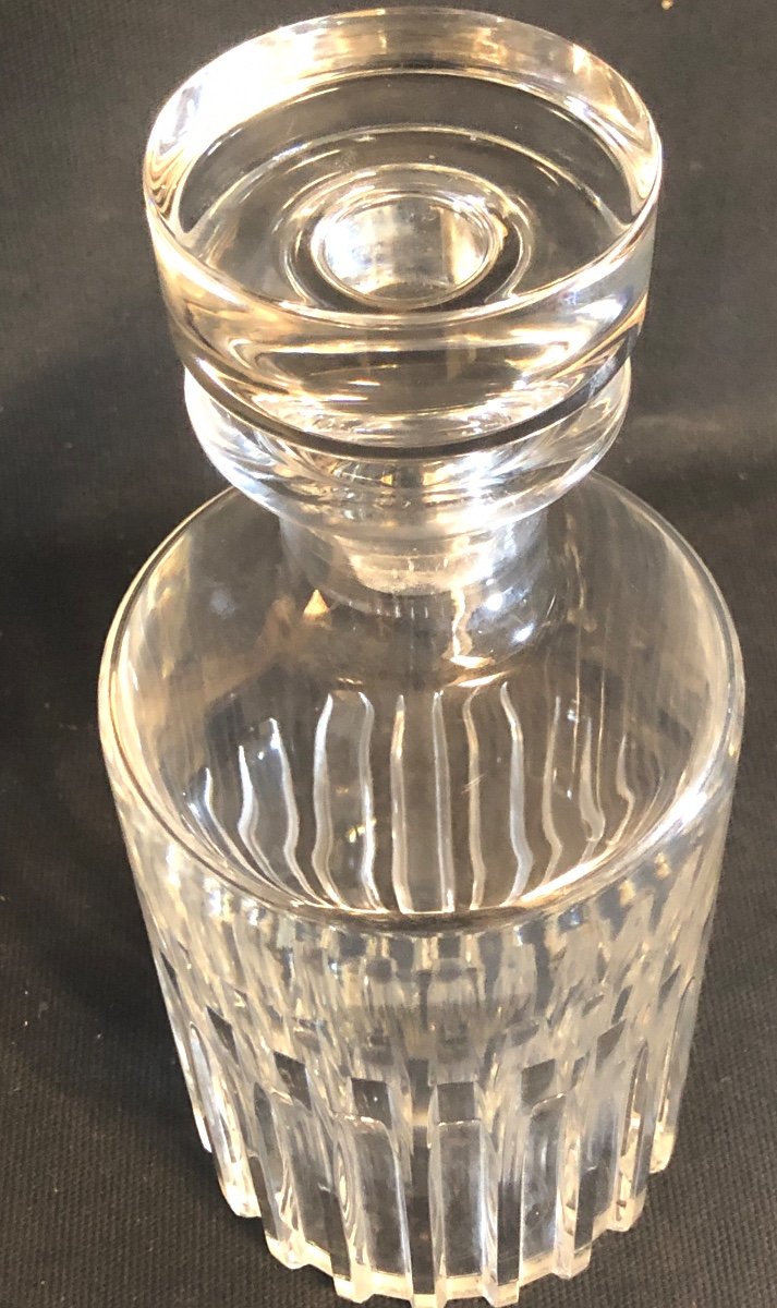 Baccarat Carafe Whiskey Flask Model Rotary Sign And In Very Good Condition Crystal-photo-4