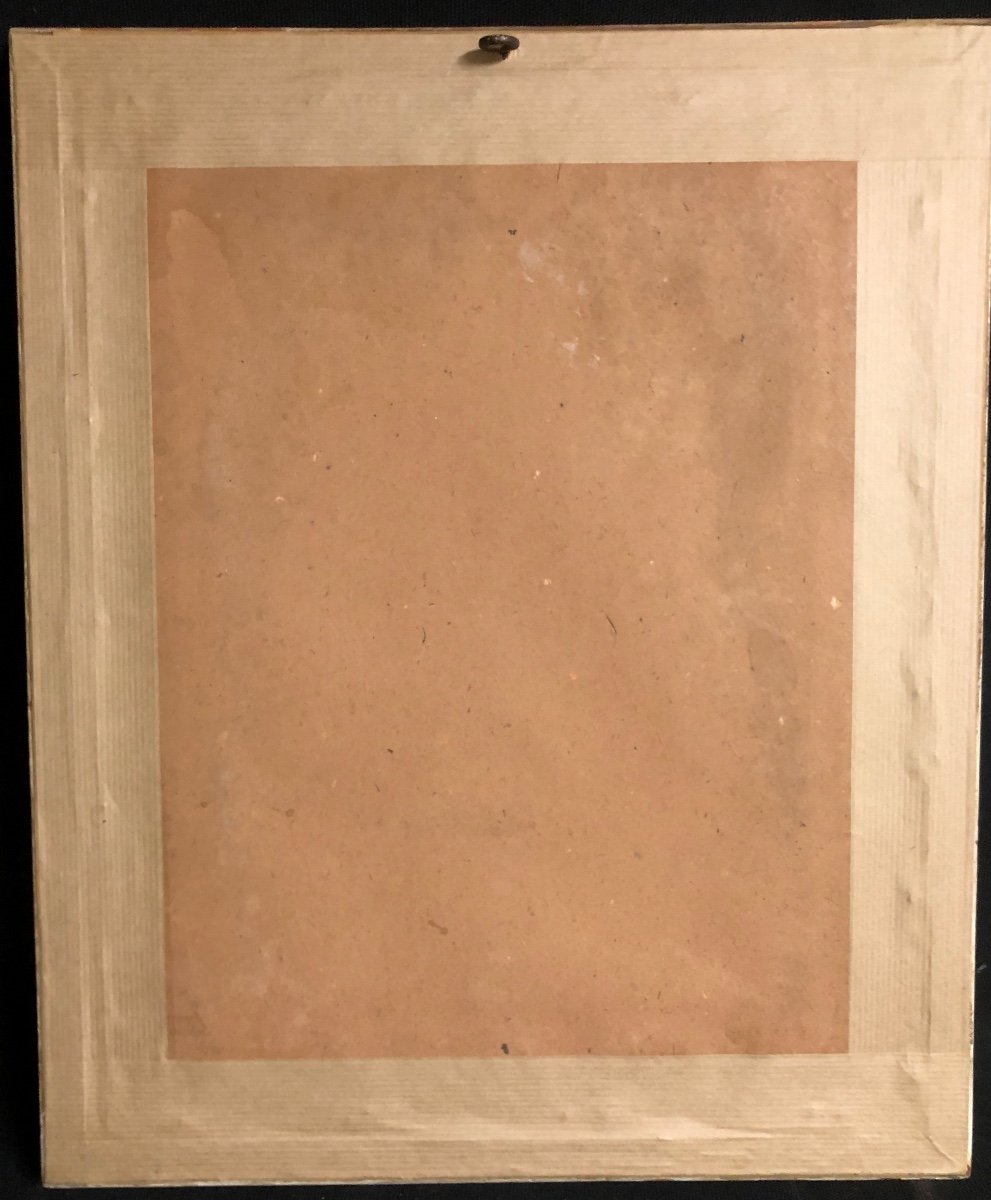Louis Montagné Avignon 1879-1960 Rare Watercolor Militaria 1916 Military War Cross-photo-3