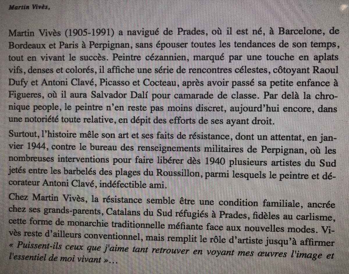 Martin VIVES 1905-1991 Huile Arbres en fleur Prades Perpignan Vivès-photo-1