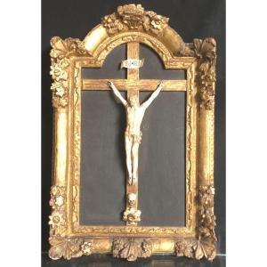 Large Ivory Crucifix 17th Century Louis XIV Christ Jansenist