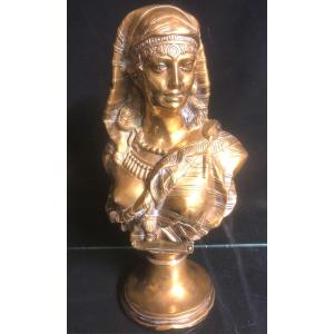 Buste en Bronze de femme orientaliste fin XIXe d’après Johannes BOESE 1856-1917 oriental arabe