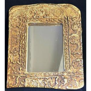 Pierre Casenove 1943 Rare Gilt Bronze Mirror Fondica Design