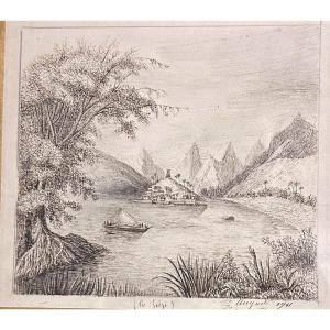 Auguste 19th 20th Ink Fiji Islands 1911 Pacific Oceania Traveler Painter