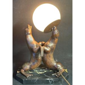 Louis Albert Carvin 1875-1951 Art Deco Lamp