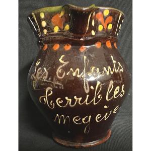 Jean COCTEAU Ceramique 1950 pour Les Enfants Terribles à Megeve Hôtel Mont Blanc Fête Jean Marais /3