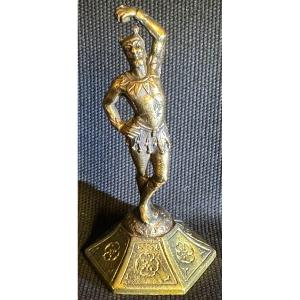 Diable en bronze XIXe Mephisto 10,3cm fou guignol curiosité enfer