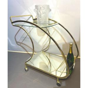 Rolling Table Serving Trolley Design Rolling Bar In Brass 1960
