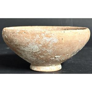Archaeology Large Roman Bowl 1st-3rd C On Heel 16cm Intact With Archaeological Concretions
