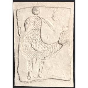 Roger Bezombes 1913-1994 Sculpture In High Relief Thermoformed Cardboard Constellation Of Centaurus