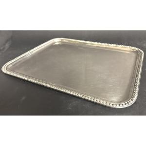 Art Deco Silver-plated Metal Serving Tray By Gm Art De La Table