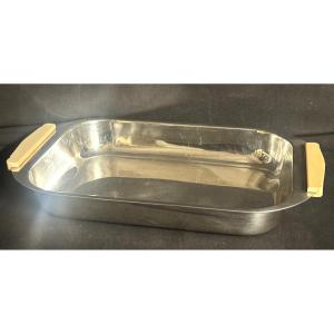 Christofle Rare Art Deco Silver-plated And Ivory Basket Tray From 1940 In Very Good Condition 
