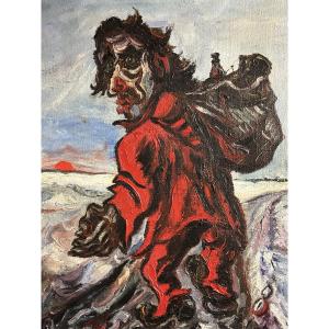 Robert IBANEZ 1931-2021 Art Brut Huile primée au Salon Musée de la Mûre Matheysin Isère 38 /2