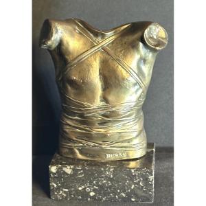 Igor Mitoraj 1944-2014 Bronze Sculpture Cuirass II Signed Poland 1986 