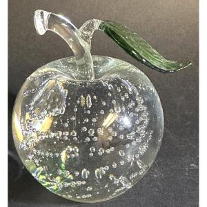Presse papiers POMME sulfure de Murano presse-papier