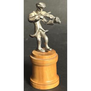 Violoniste dansant en argent 925/1000 Ben Zion Israël Judaïca sculpture