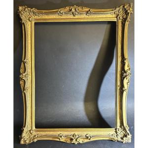 Ancien cadre fin 19e en stuc doré pour tableau 42x32cm