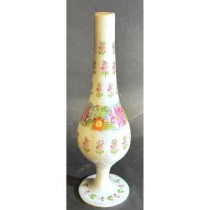 Turkey 19th Century Opaline Aspersoir Beykoz Rose Water Bottle Opaline Ottoman Turkish