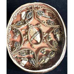 Reliquaire XIXe à 7 reliques Paperolles Saint Victor Fidèle Honoré Félix Clair