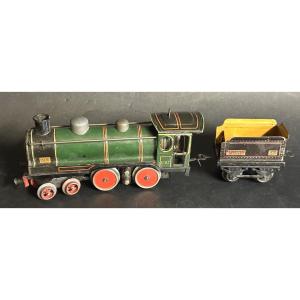 Charles ROSSIGNOL Locomotive vapeur No 26 avec tender Train jouet 1930