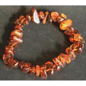 Ancien bracelet en ambre Baltique Collection d’un joallier orfèvre en Ardèche 