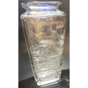 Rare Baccarat Crystal Vase With Japanese-style Koi Carp Design, From The 1878 Paris World's Fair, Museum Collection
