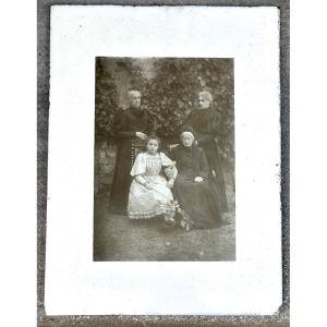 TRÈS RARE photographie céramique sur roche basaltique d’Auvergne émaillée Photo