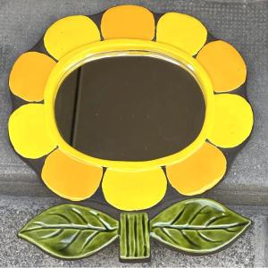 Mithé Espelt 1923–2020 Anemone Mirror #1 Glazed Ceramic Flower, Model #1965