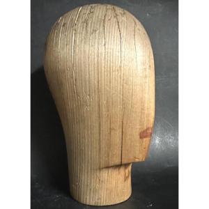 Ancienne marotte Art Deco 1930 de modiste ou chapelier en bois massif