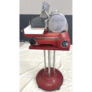 Red Berkel Ham Slicer With Stand, 1950, In Very Good Condition