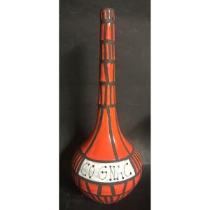 Roger Capron 1922–2006, Large Bottle-shaped Vase, 1955, Vallauris, Signed In Red