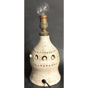 Georges PELLETIER 1938-2024 pied de lampe en céramique ajourée 1960 en très bon état