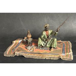 Large Bronze Sculpture From Vienna, Circa 1900, By Franz Xavier Bergmann, Oriental Style, *before The Fantasia*