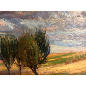 Ludwik MISKY 1884-1938 Polonais Huile paysage de Pologne post impressionniste