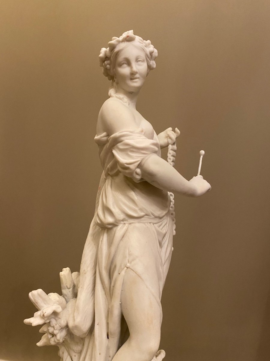 Sevres: Bacchante With Xylophone In Biscuit In The Spirit Of The XVIII Eme Century-photo-1