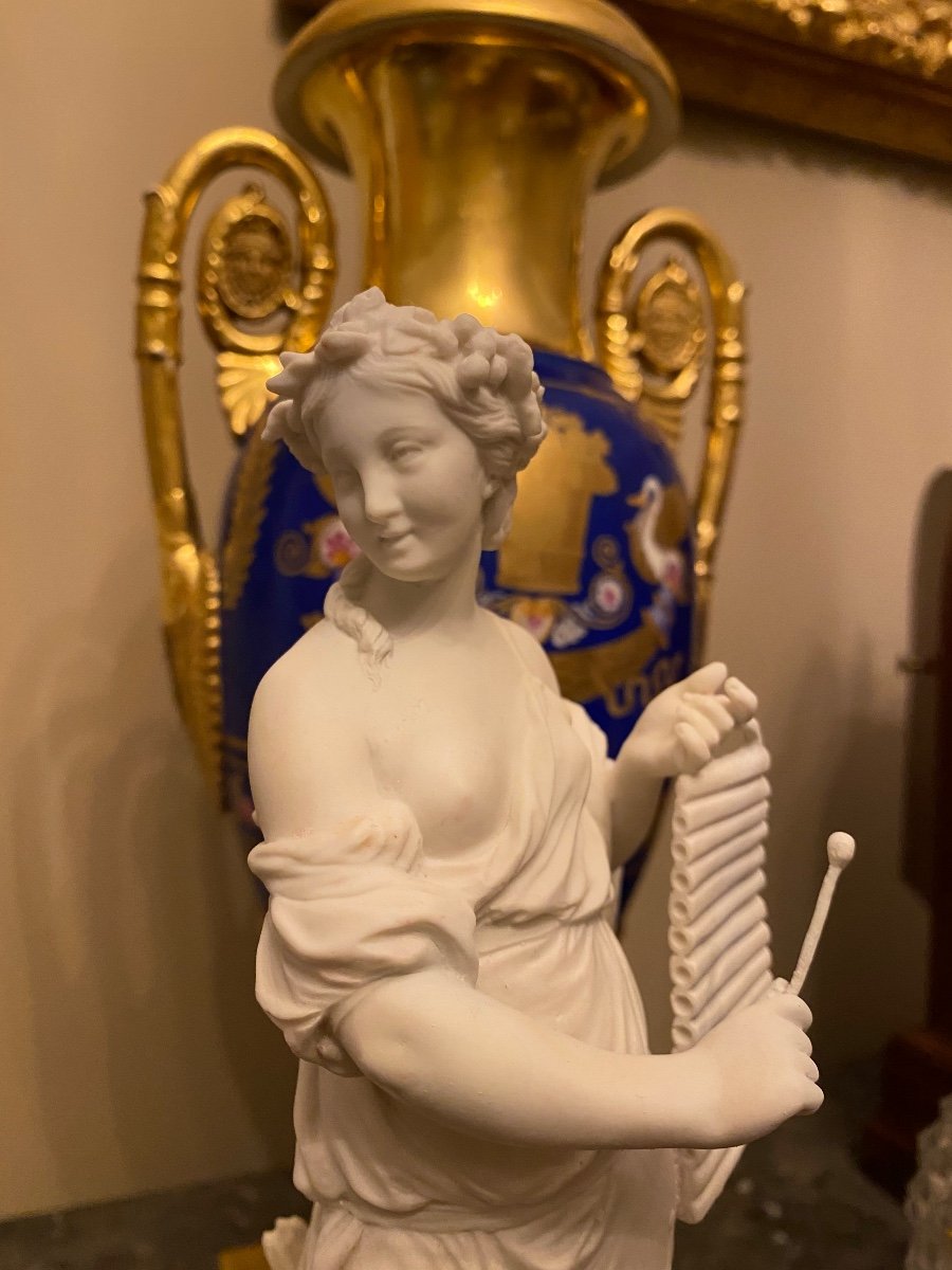 Sevres: Bacchante With Xylophone In Biscuit In The Spirit Of The XVIII Eme Century-photo-6