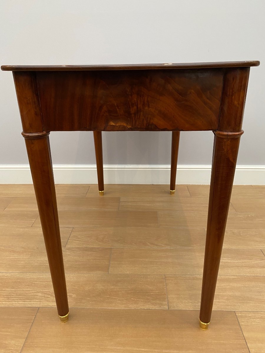 Louis XVI Period Flamed Mahogany Desk-photo-2