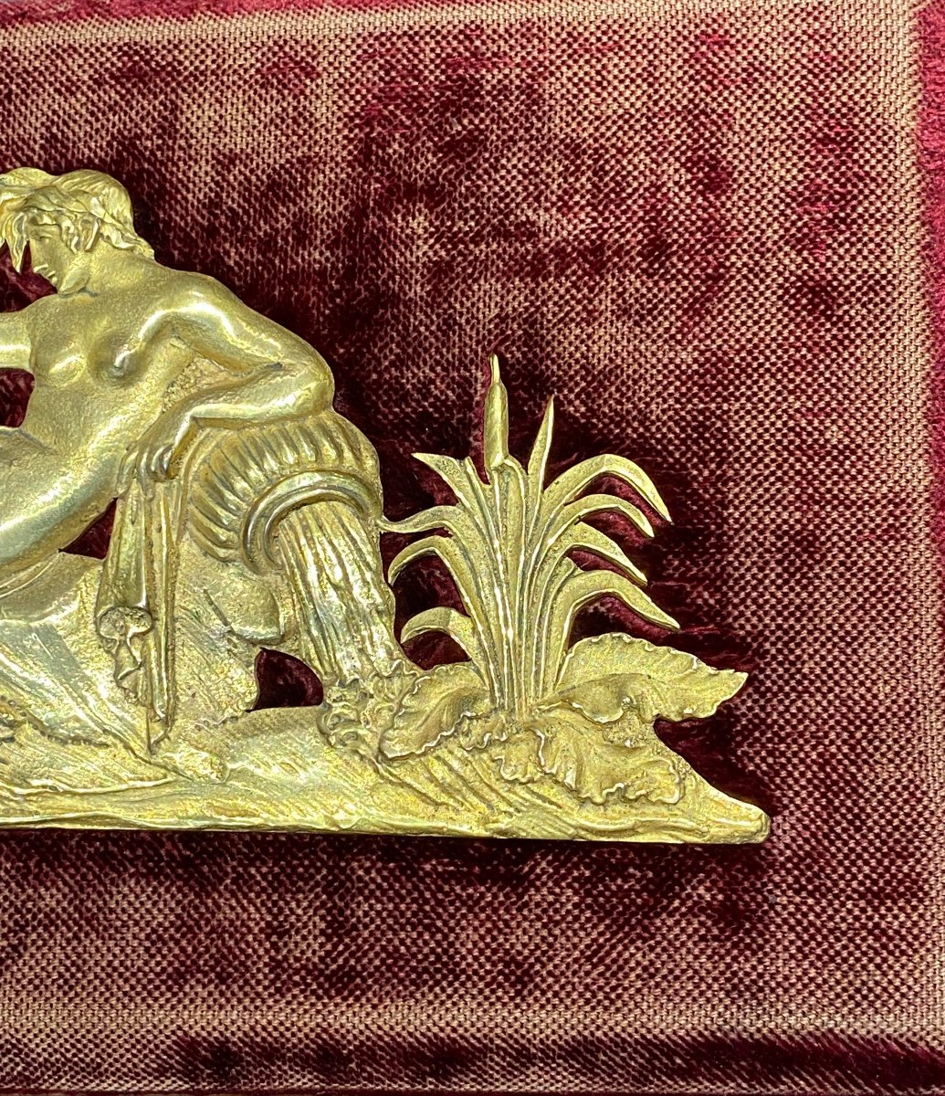 Scène Fluviale En Bronze Doré D’époque Empire (Amphitrite)-photo-4