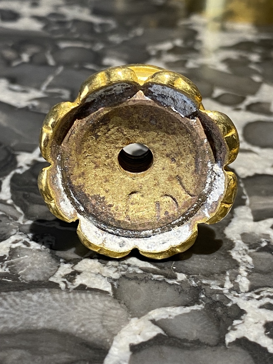 Paire de flambeaux en bronze doré , d’époque Empire , estampillés Pierre Chiboust (1779-1824) -photo-5