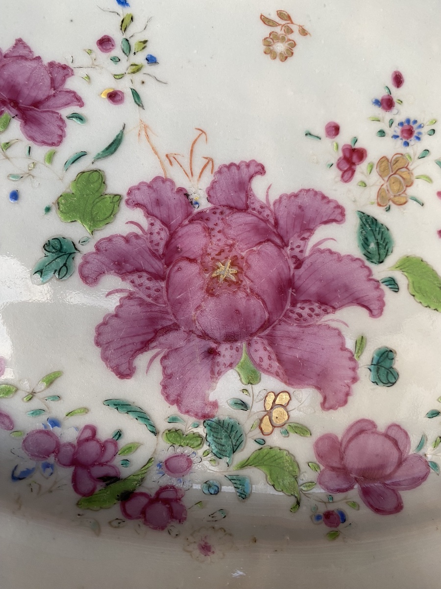 Plat Oblong en porcelaine de Chine XVIIIeme siècle.-photo-2