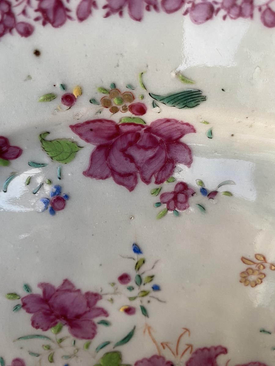 Plat Oblong en porcelaine de Chine XVIIIeme siècle.-photo-3