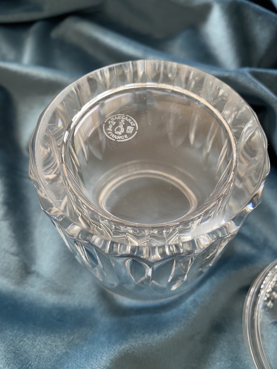 Baccarat: Cut Crystal Box / Tea Caddy, 20th Century.-photo-4