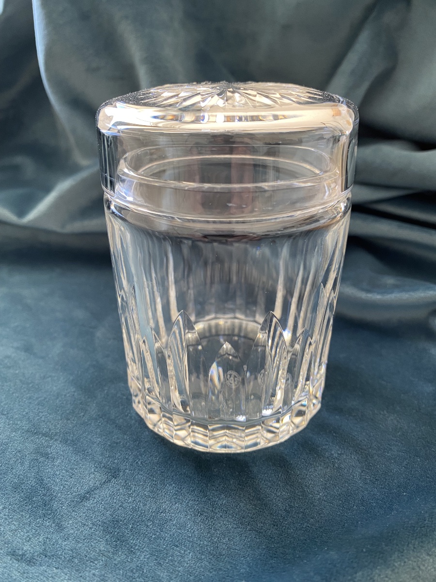Baccarat: Cut Crystal Box / Tea Caddy, 20th Century.-photo-5