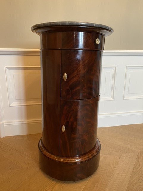 Somno, Table De Chevet En Acajou D’époque Empire -photo-2