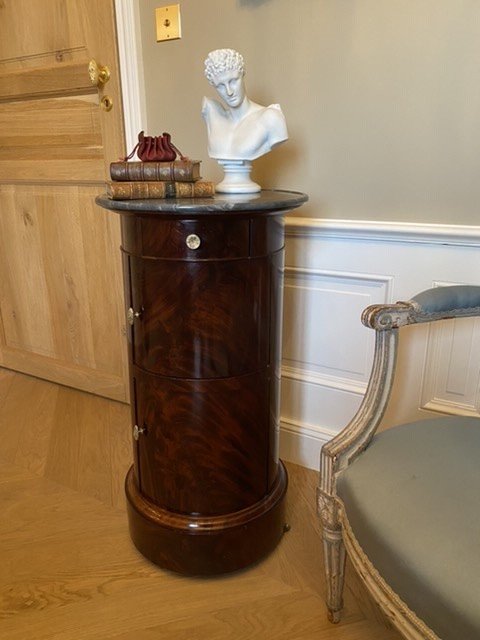 Somno, Table De Chevet En Acajou D’époque Empire -photo-5