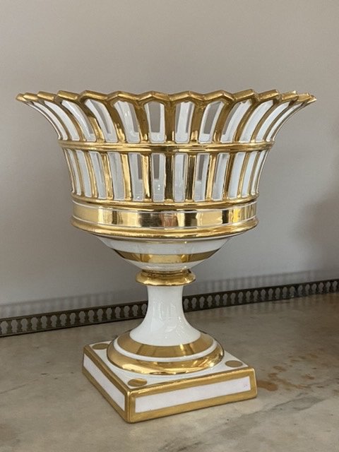 Pair Of Paris Porcelain Cup From Empire Restoration Period