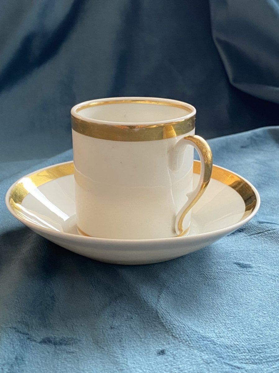 Tasses Litron En Porcelaine De Paris D’époque Empire/ Restauration -photo-4