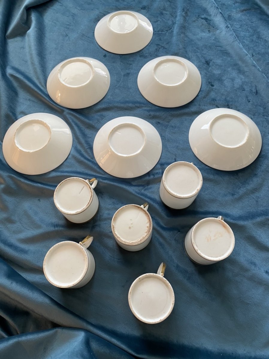 Tasses Litron En Porcelaine De Paris D’époque Empire/ Restauration -photo-1